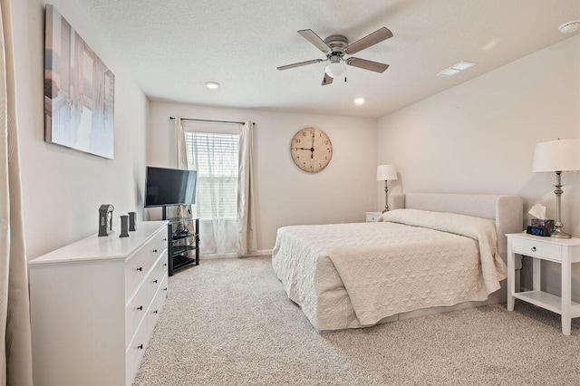 4649 Naval Ct, Crestview, FL 32539 - bedroom featuring light colored carpet, a ceiling fan, and recessed lighting