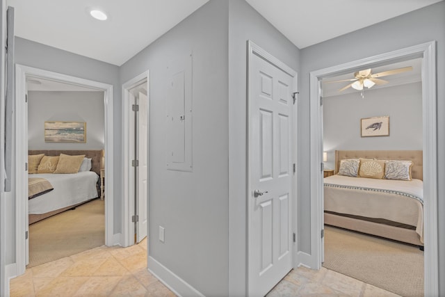 164 Blue Lupine Way Unit 411, Santa Rosa Beach, FL 32459 - hall featuring light colored carpet and electric panel