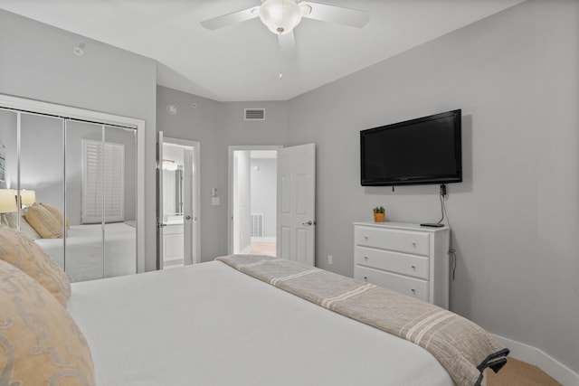 164 Blue Lupine Way Unit 411, Santa Rosa Beach, FL 32459 - carpeted bedroom with a closet and a ceiling fan