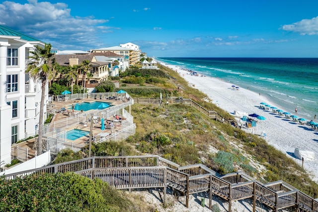 164 Blue Lupine Way Unit 411, Santa Rosa Beach, FL 32459 - aerial view of a pool area and unending shoreline