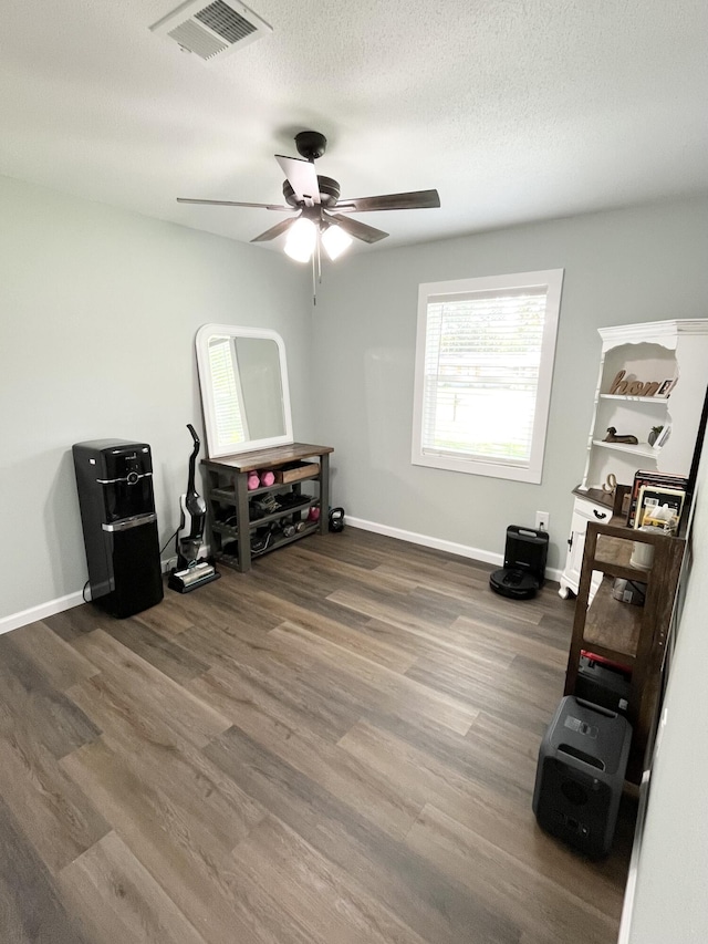 612 NE Powell Dr, Fort Walton Beach, FL 32547 - miscellaneous room featuring ceiling fan and wood finished floors