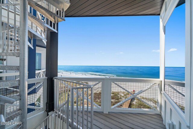 19989 Front Beach Rd, Panama City Beach, FL 32413 - balcony featuring view of water and beach