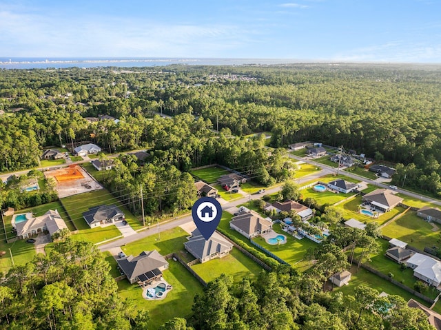 8152 Nevada St, Navarre, FL 32566 - aerial view of property and surrounding area featuring nearby suburban area