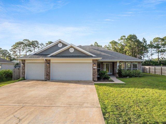 8152 Nevada St, Navarre, FL 32566 - ranch-style house with an attached garage, concrete driveway, and brick siding