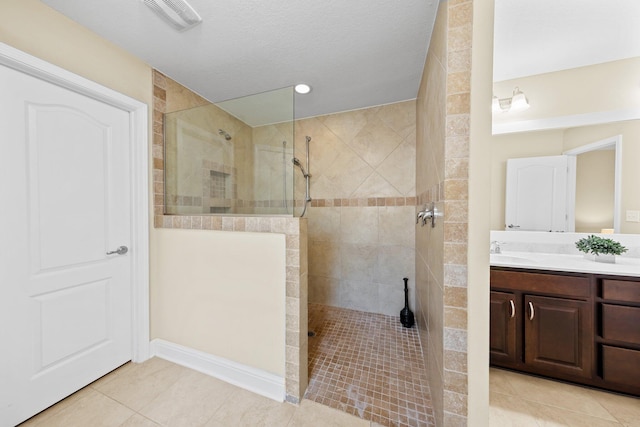 8152 Nevada St, Navarre, FL 32566 - full bath featuring a walk in shower, tile patterned flooring, and vanity