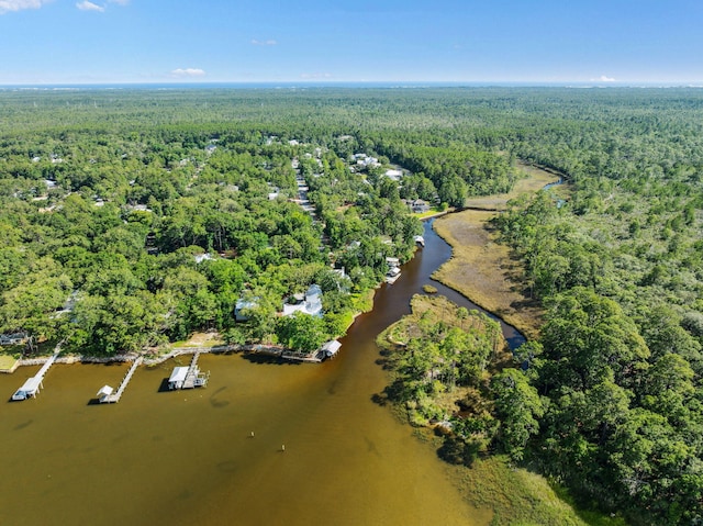 508 W Point Washington Rd, Santa Rosa Beach, FL 32459 - aerial view of property and surrounding area with a forest and a nearby body of water