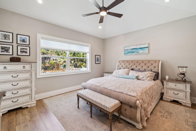 508 W Point Washington Rd, Santa Rosa Beach, FL 32459 - bedroom with light wood finished floors, recessed lighting, and ceiling fan
