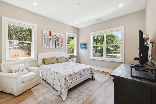 508 W Point Washington Rd, Santa Rosa Beach, FL 32459 - bedroom featuring light wood-style floors and recessed lighting