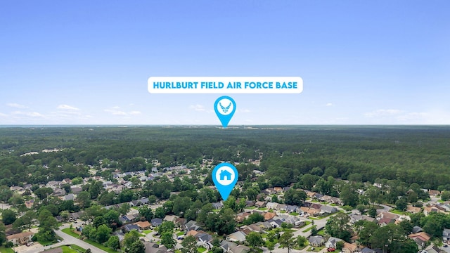 1816 Madelons Path, Fort Walton Beach, FL 32547 - aerial perspective of suburban area with a forest