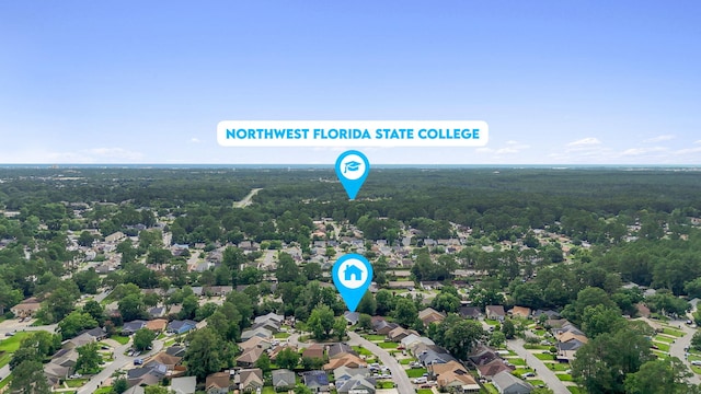 1816 Madelons Path, Fort Walton Beach, FL 32547 - aerial perspective of suburban area with a forest