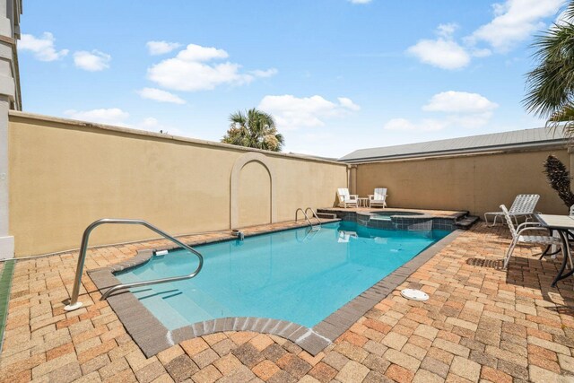 19108 Front Beach Rd Unit A & B, Panama City Beach, FL 32413 - view of swimming pool with a patio and a pool with connected hot tub