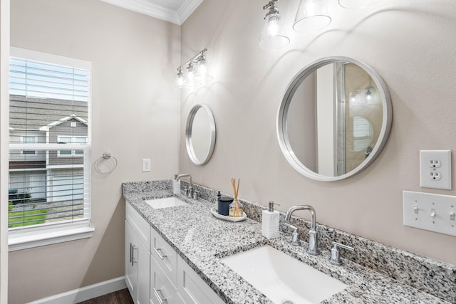 1819 Stable Ln, Fort Walton Beach, FL 32547 - full bath with ornamental molding and double vanity