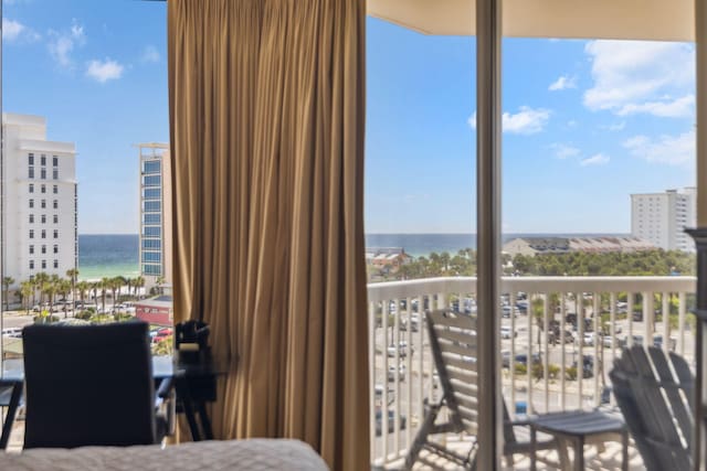 15100 Emerald Coast Pkwy Unit 602, Destin, FL 32541 - bedroom featuring a water view and floor to ceiling windows