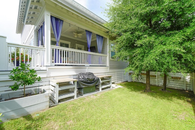 386 Grande Pointe Cir, Inlet Beach, FL 32461 - view of yard with a ceiling fan