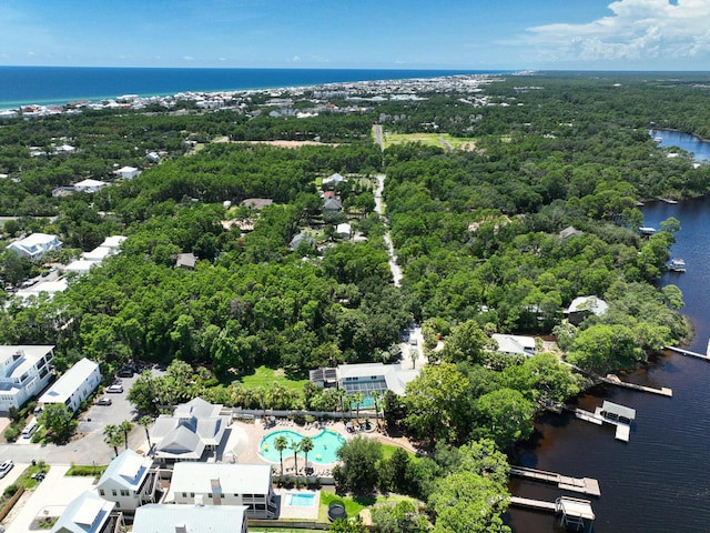 386 Grande Pointe Cir, Inlet Beach, FL 32461 - drone / aerial view of a nearby body of water and a pool