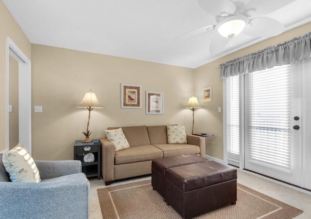 2396 Scenic Gulf Dr Unit 210, Miramar Beach, FL 32550 - living room with a ceiling fan