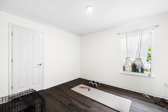 3928 Mesa Rd, Destin, FL 32541 - spare room with dark wood finished floors and crown molding