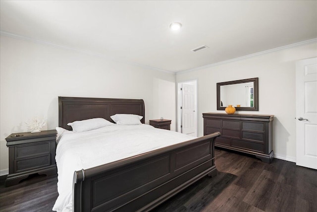 3928 Mesa Rd, Destin, FL 32541 - bedroom with dark wood-style floors and ornamental molding