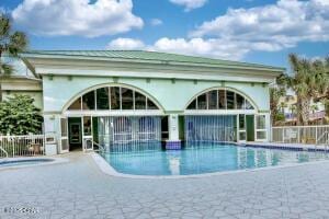 17757 Front Beach Rd Unit 507, Panama City Beach, FL 32413 - community pool with a patio area