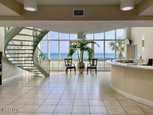 17757 Front Beach Rd Unit 507, Panama City Beach, FL 32413 - reception with a water view and floor to ceiling windows