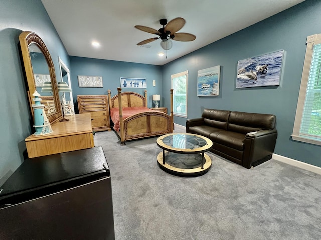 226 N Marsh Lndg, Freeport, FL 32439 - carpeted bedroom featuring multiple windows and a ceiling fan