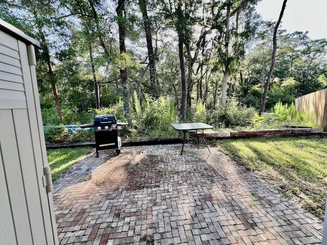 226 N Marsh Lndg, Freeport, FL 32439 - view of patio / terrace with a grill