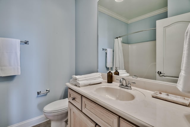 256 Kono Way, Destin, FL 32541 - full bath featuring ornamental molding, vanity, and curtained shower