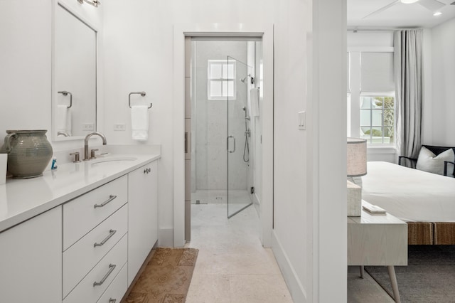 40 Silver Sea Ct Unit Aa4, Inlet Beach, FL 32461 - bathroom featuring vanity and a shower stall