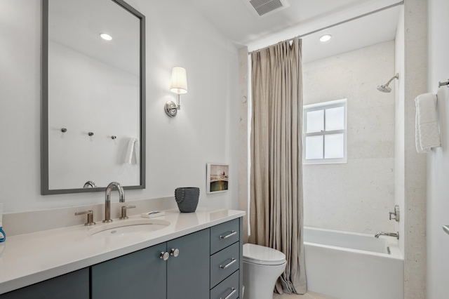 40 Silver Sea Ct Unit Aa4, Inlet Beach, FL 32461 - full bathroom with vanity, shower / tub combo, and recessed lighting