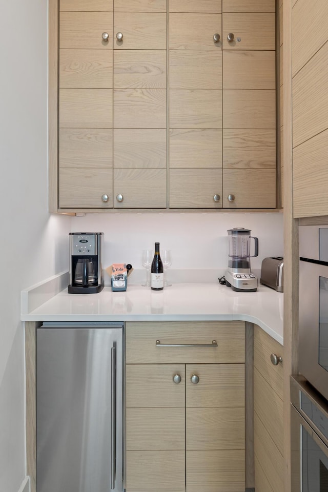 40 Silver Sea Ct Unit Aa4, Inlet Beach, FL 32461 - kitchen featuring refrigerator, light countertops, modern cabinets, and wall oven