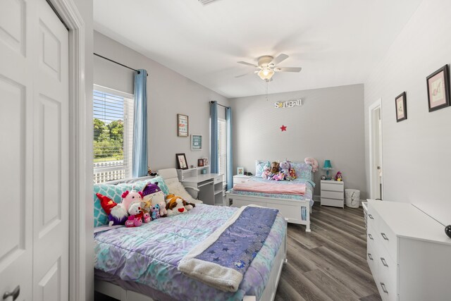 96 Garnet Pl, Destin, FL 32541 - bedroom featuring wood finished floors and ceiling fan