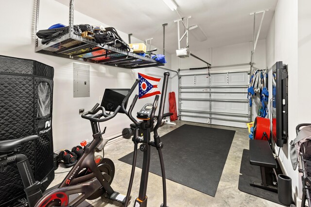 96 Garnet Pl, Destin, FL 32541 - workout room with electric panel and a garage