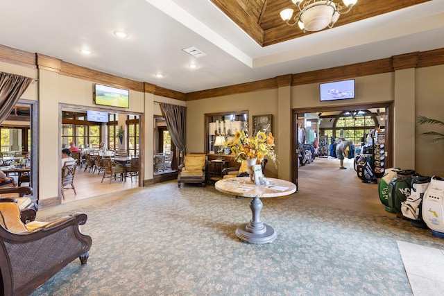 96 Garnet Pl, Destin, FL 32541 - building lobby featuring recessed lighting, a high ceiling, and crown molding