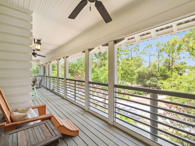 16 Beachberry Ln, Santa Rosa Beach, FL 32459 - wooden terrace with a ceiling fan