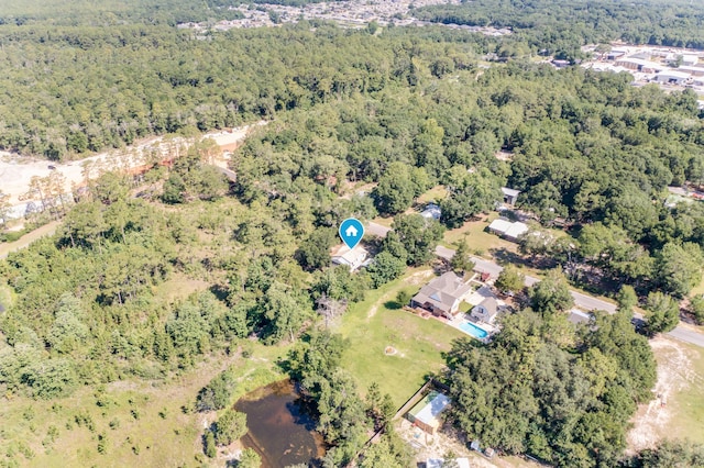 965 B St, Crestview, FL 32536 - aerial view of property's location featuring a heavily wooded area