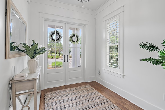 257 Matts Way, Santa Rosa Beach, FL 32459 - entrance foyer featuring wood finished floors, french doors, and healthy amount of natural light
