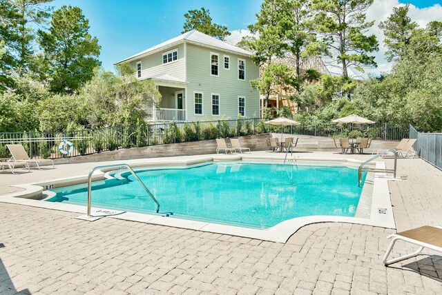 257 Matts Way, Santa Rosa Beach, FL 32459 - community pool with a patio area