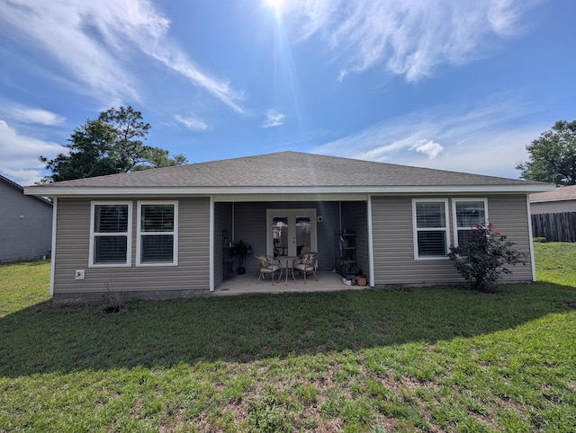 656 Hunters Ridge Rd, Defuniak Springs, FL 32433 - rear view of property featuring a patio area and french doors