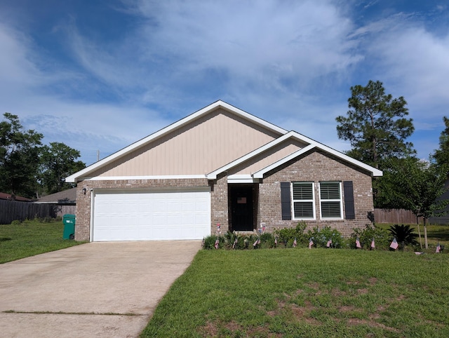 656 Hunters Ridge Rd, Defuniak Springs, FL 32433 - single story home with driveway, brick siding, and a garage