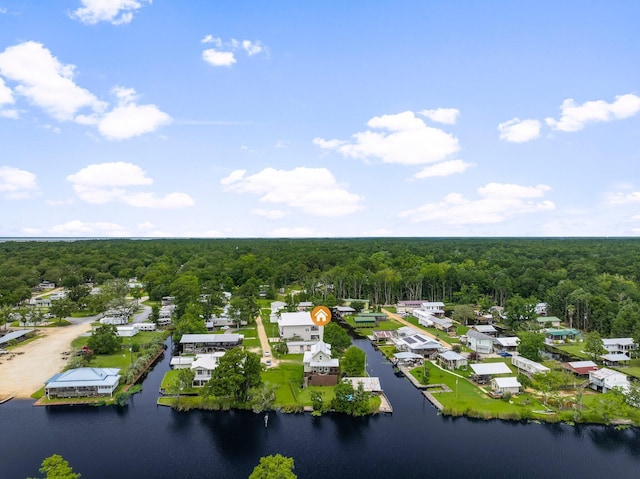 71 Childers Ln, Freeport, FL 32439 - drone / aerial view of a heavily wooded area and a large body of water