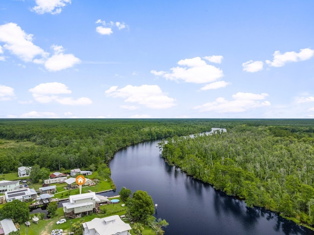 71 Childers Ln, Freeport, FL 32439 - aerial view of a heavily wooded area and a nearby body of water