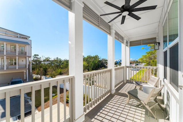 34 W Majestic Palm Dr, Inlet Beach, FL 32461 - covered porch featuring ceiling fan