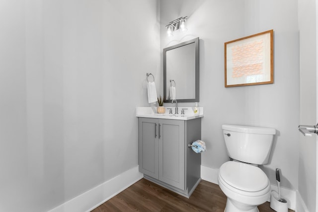34 W Majestic Palm Dr, Inlet Beach, FL 32461 - half bathroom with vanity and wood finished floors
