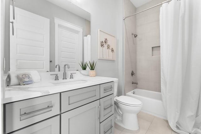 34 W Majestic Palm Dr, Inlet Beach, FL 32461 - bathroom with vanity, shower / tub combo, and tile patterned floors