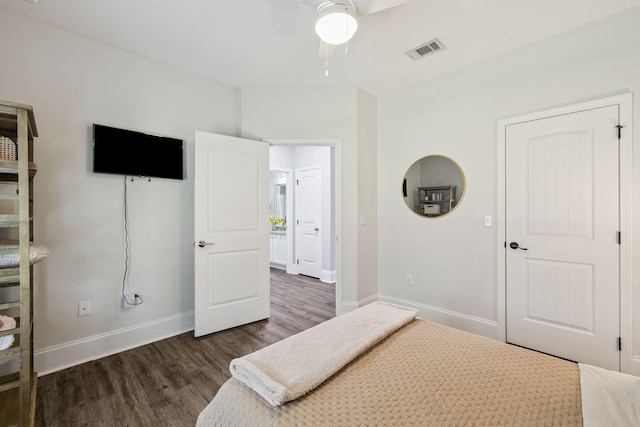 134 Mussett Bayou Ct, Santa Rosa Beach, FL 32459 - bedroom featuring wood finished floors and ceiling fan