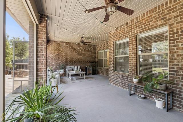 134 Mussett Bayou Ct, Santa Rosa Beach, FL 32459 - view of patio featuring a ceiling fan