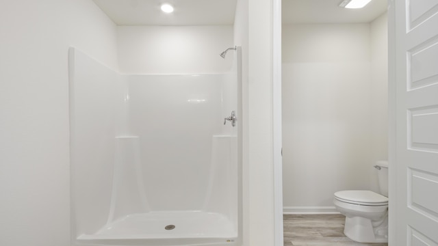 207 Eunola Ln, Freeport, FL 32439 - bathroom with a shower and wood finished floors