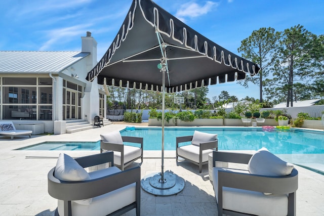34 E Surfside Dr, Santa Rosa Beach, FL 32459 - view of swimming pool with a patio area and outdoor lounge area
