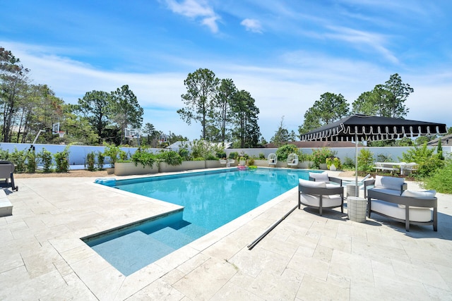 34 E Surfside Dr, Santa Rosa Beach, FL 32459 - view of swimming pool with a patio area