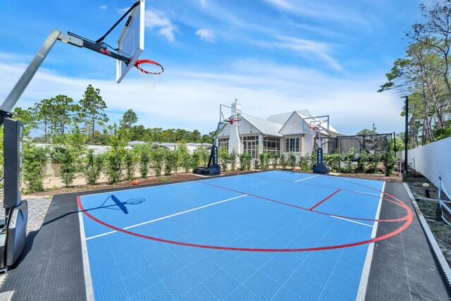 34 E Surfside Dr, Santa Rosa Beach, FL 32459 - view of sport court featuring basketball hoop